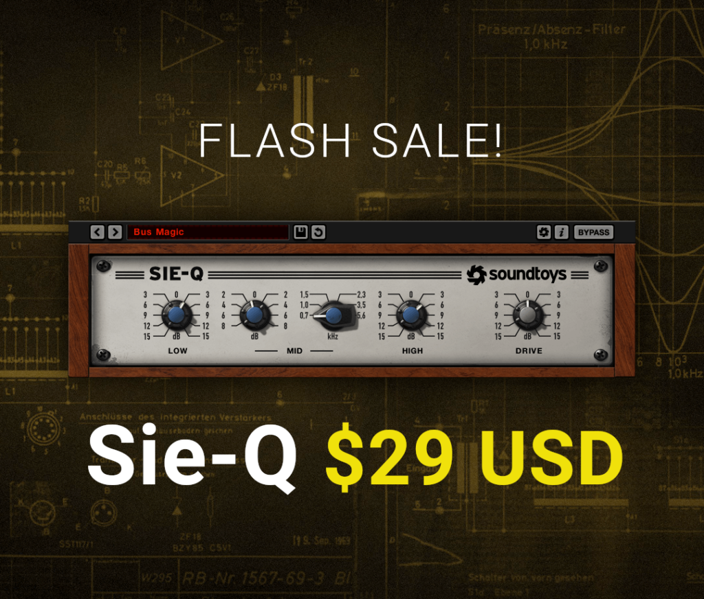 Soundtoys Sie-Q boutique equalizer plugin on sale for $29 USD