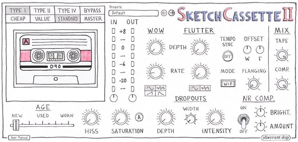 Get lo-fi tape sounds with SketchCassette II cassette inspired degradation plugin