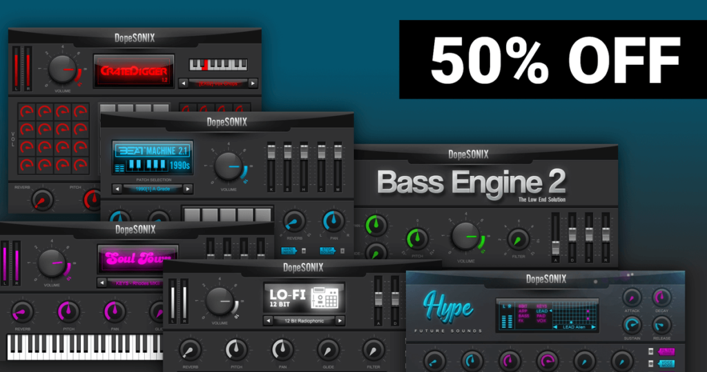 DopeSONIX instruments & sound packs for Hip Hop on sale at 50% OFF