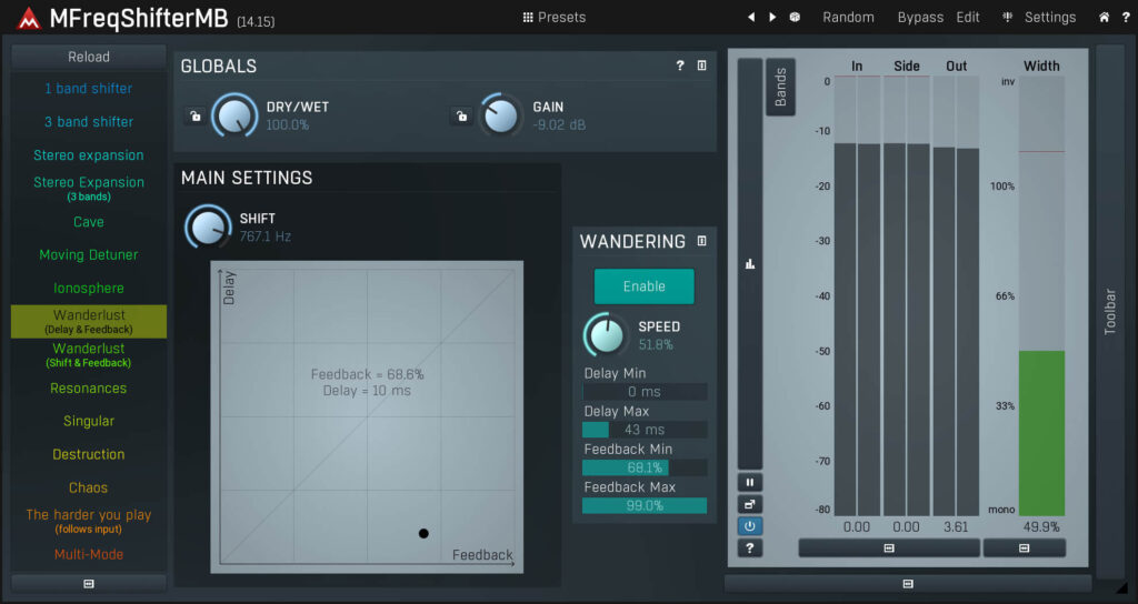 Save 50% on MCabinet, MDrumEnhancer, MFreqShifterMB and MRotary