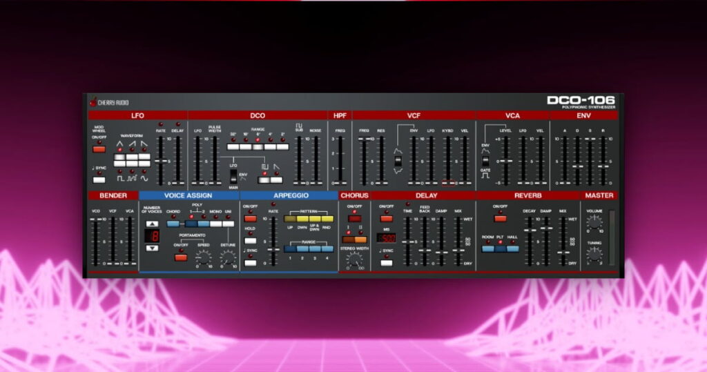 DCO-106 polyphonic synthesizer by Cherry Audio on sale for $19 USD