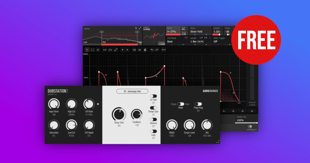 Dubstation 2 and DriveShaper FREE with purchase at Plugin Boutique