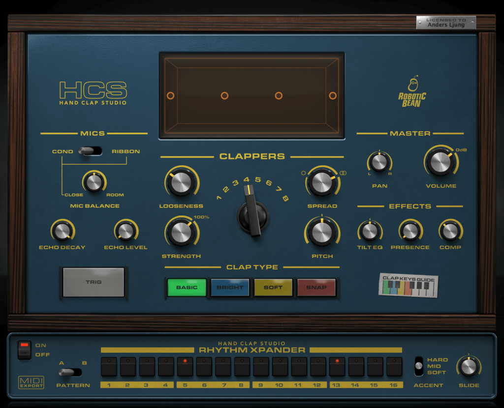 Add natural-sounding claps and snaps with Hand Clap Studio by Robotic Bean