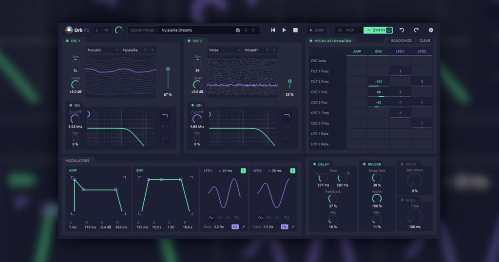Orb Synth virtual instrument by Hexachords on sale for $5 USD