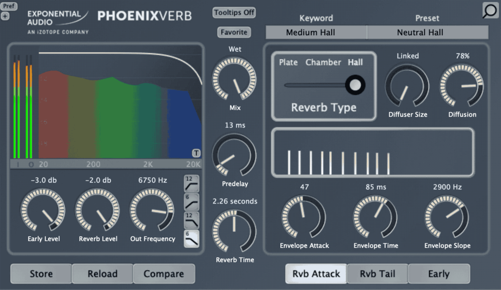 PhoenixVerb reverb by Exponential Audio FREE with purchase at Plugin Boutique