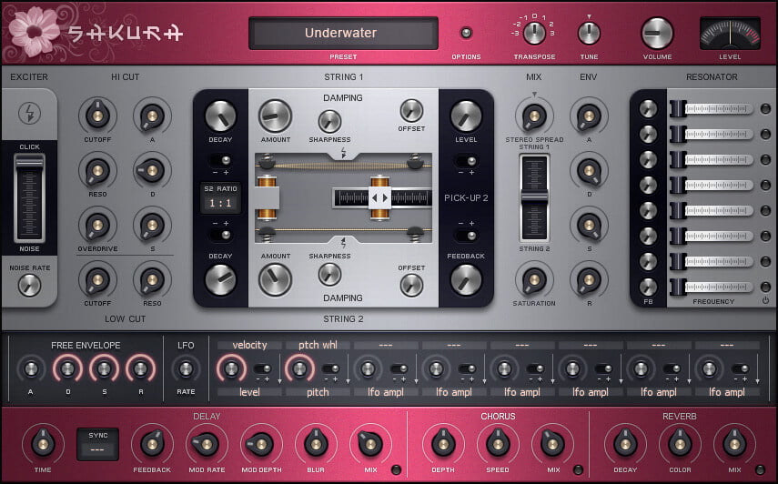 Sakura physical modeled string synthesizer on sale at 50% OFF
