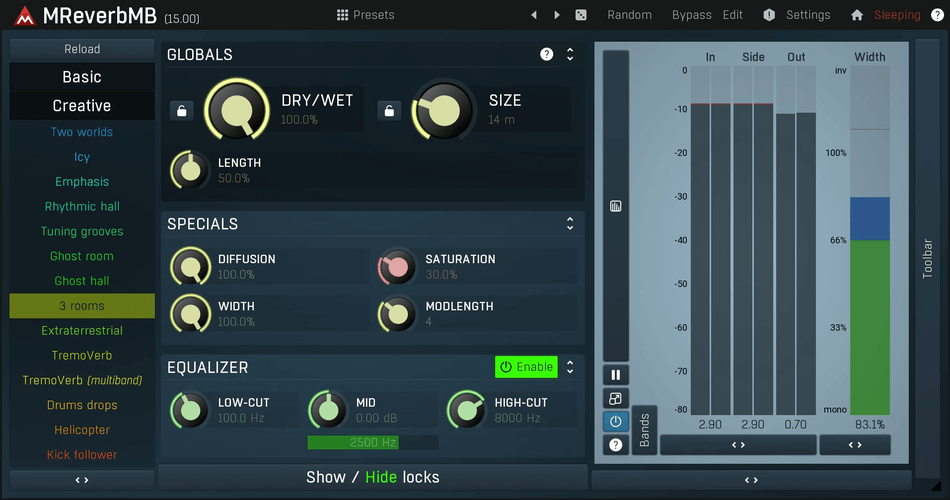 MReverbMB multi-band reverb effect by Meldaproduction on sale at 50% OFF