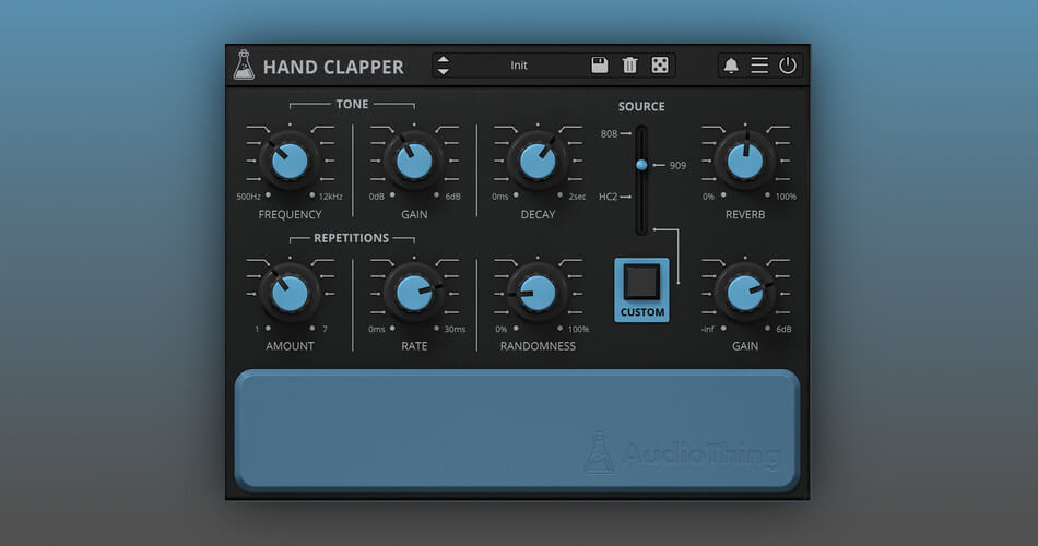 Hand Clapper drum synthesizer plugin by AudioThing on sale at 40% OFF