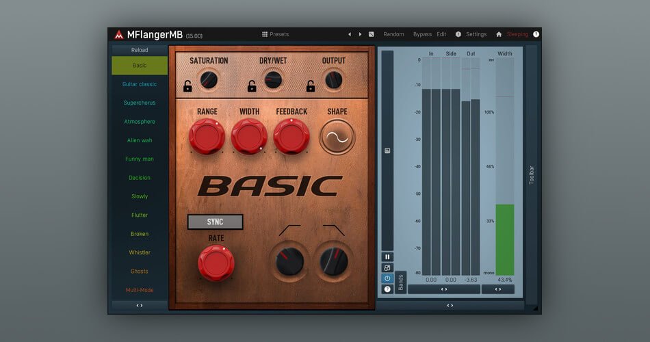 MFlangerMB effect plugin by Meldaproduction on sale at 50% OFF