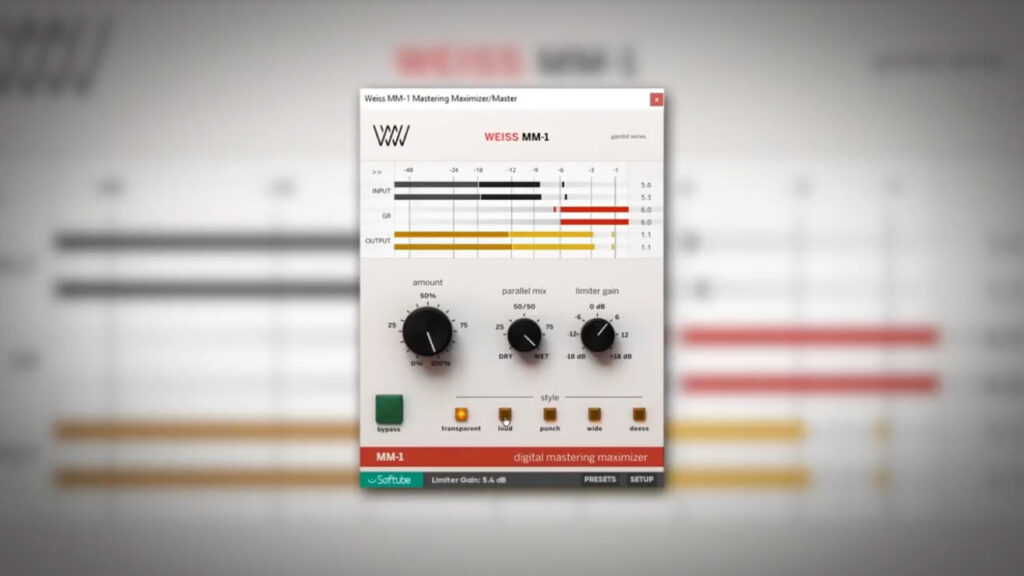 Softube Weiss MM-1 Mastering Maximizer on sale for $79 USD