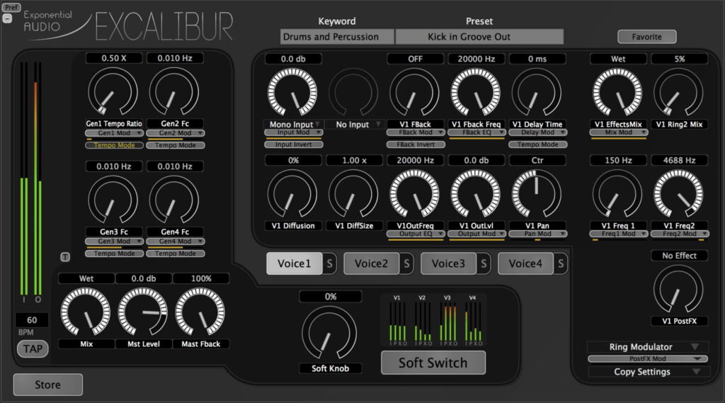 Exponential Audio’s Excalibur multi-fx plugin on sale for $10 USD!