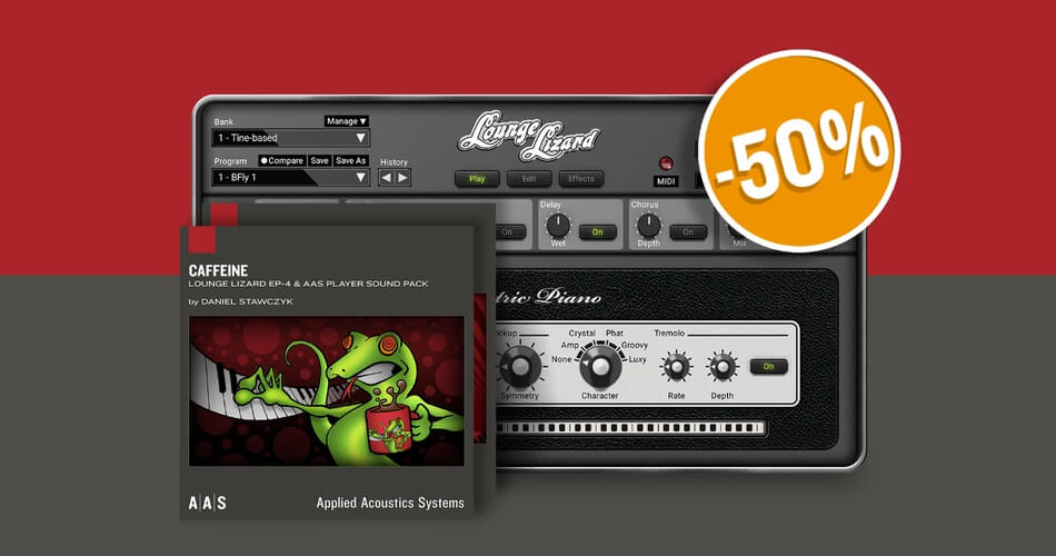 Applied Acoustics Systems releases Caffeine for Lounge Lizard EP-4 + 50% OFF