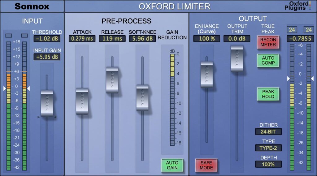 Save 75% on Sonnox Oxford Limiter V3 effect plugin