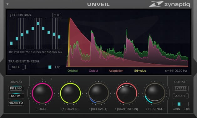 UNVEIL de-reverberation plugin by Zynaptiq on sale at 60% OFF