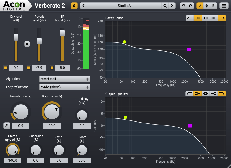 Save 25% on Verberate 2 algorithmic reverb effect plugin by Acon Digital