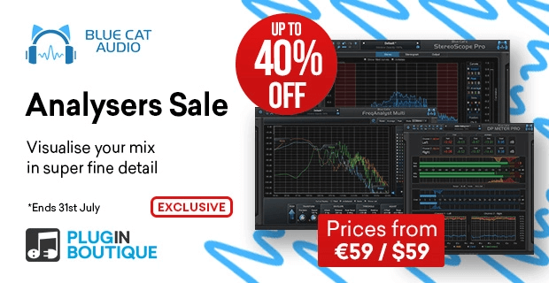 Save up to 40% on Blue Cat Audio’s analyzer effect plugins