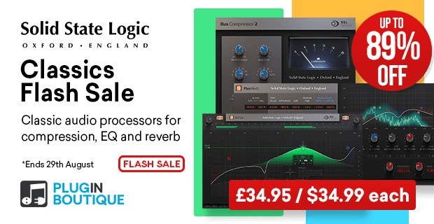Save up to 89% on SSL Native Bus Compressor 2, X-EQ 2 & FlexVerb