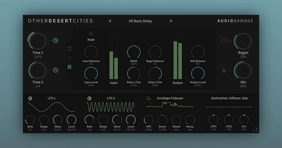Save 25% on Other Desert Cities creative delay plugin by Audio Damage