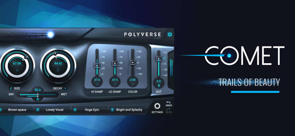 Polyverse Comet lush & versatile reverb plugin on sale for $99 USD