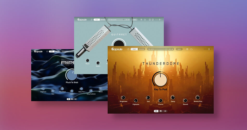 Save 39% on Capsule Audio’s Ripple, Thunderdome & Guitaret instruments