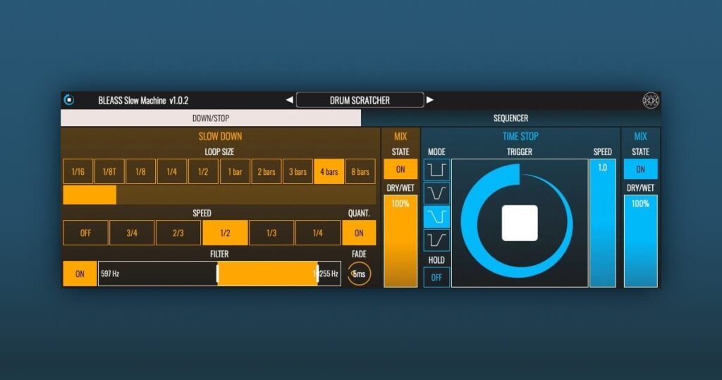 Slow Machine tape stop and slow-down plugin on sale for $12.50 USD