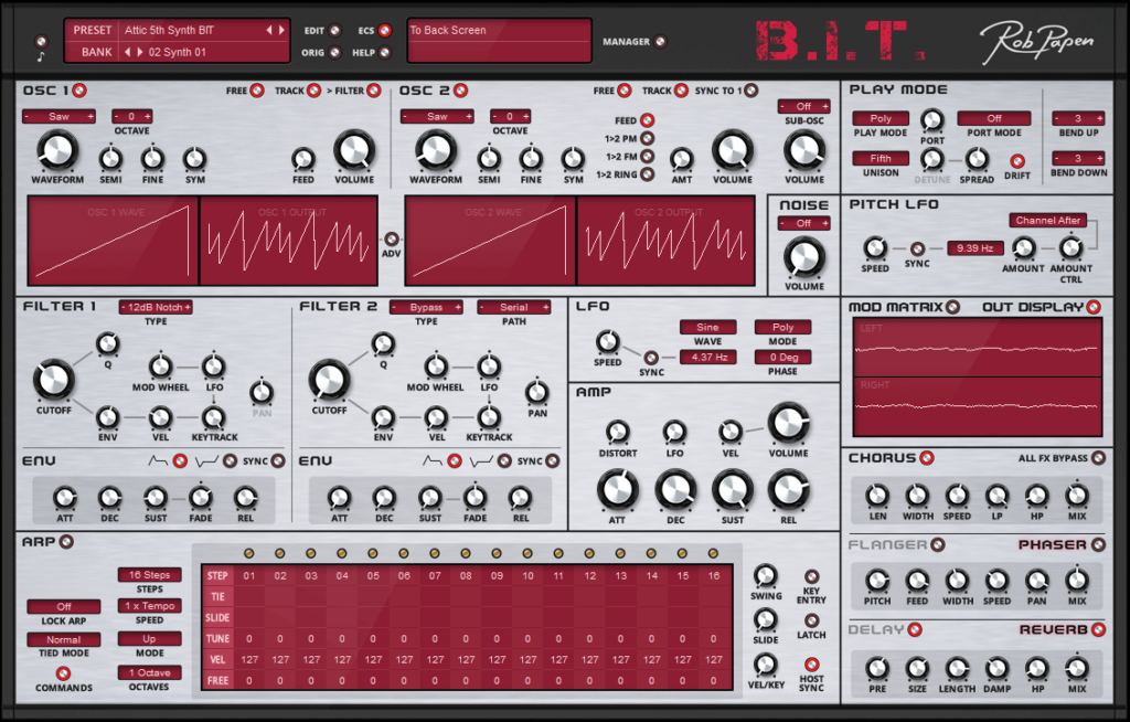 Save 25% on B.I.T. analog modeled synthesizer by Rob Papen