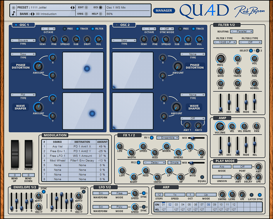 Save 50% on Quad virtual synthesizer by Rob Papen