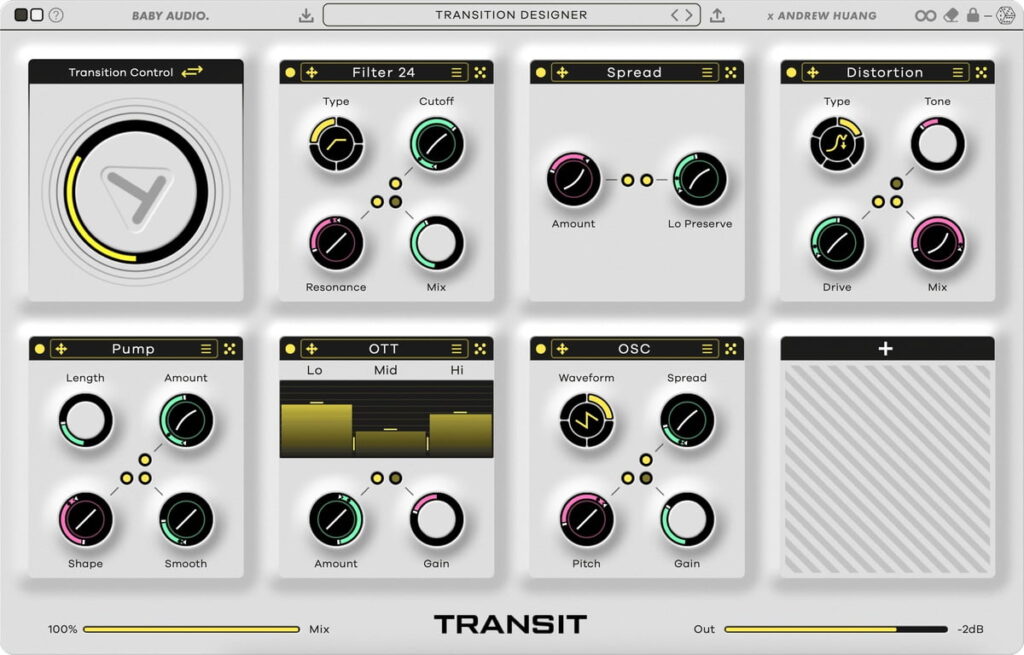 Transit transition designer plugin by Baby Audio on sale for $59 USD