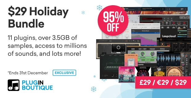 Save 95% on 11 plugins, Loopcloud & sound packs