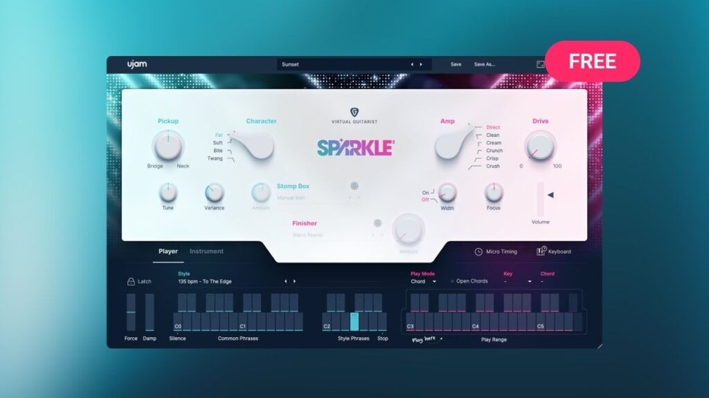 UJAM Sparkle 2 virtual guitar instrument (limited time)
