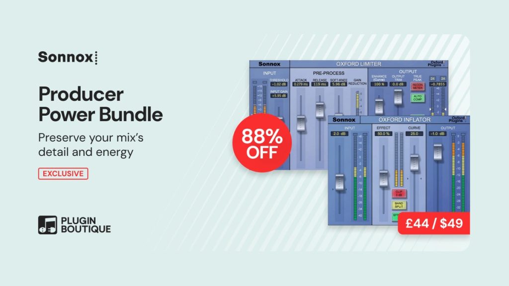 Save 88% on Sonnox Producer Power Bundle (Oxford Inflator & Limiter)