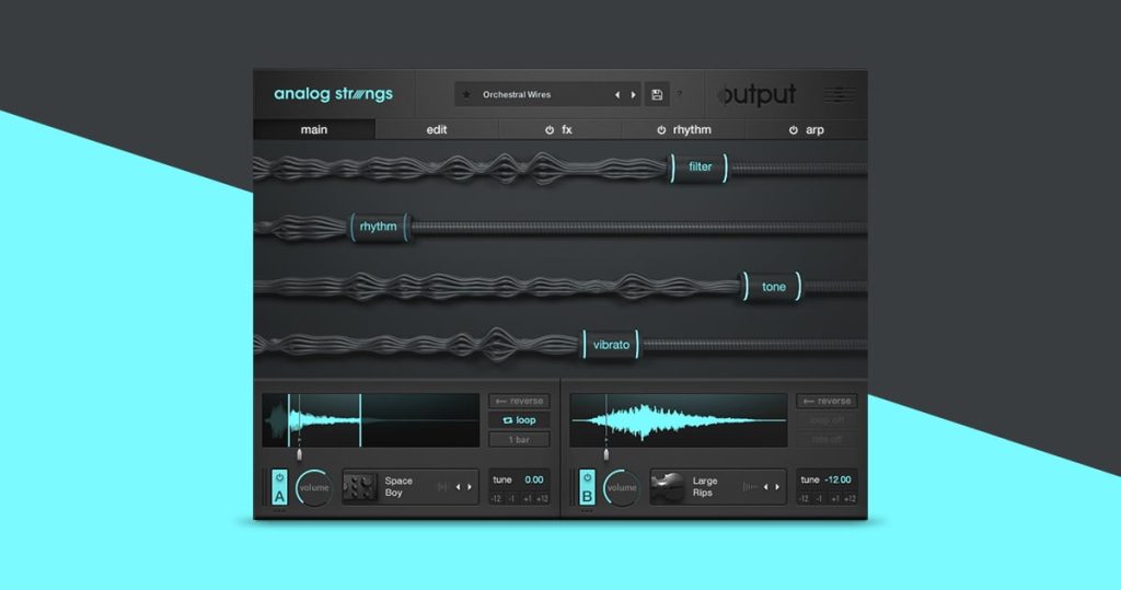 Analog Strings virtual instrument by Output on sale for $99 USD