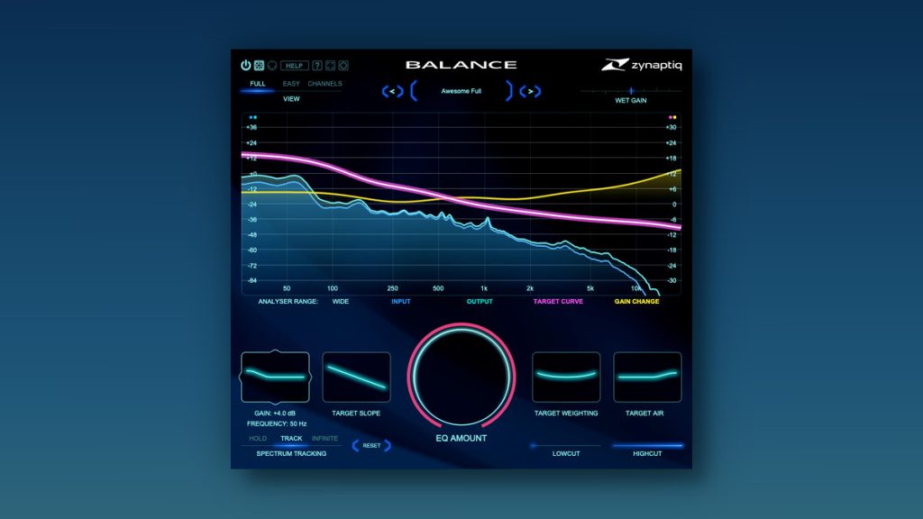 Balance adaptive balancing equalizer by Zynaptiq on sale for $99 USD