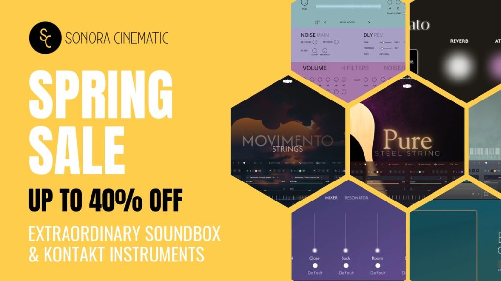 Save up to 40% on Sonora Cinematic’s Kontakt libraries & Soundbox expansions