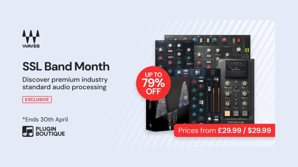 Save up to 79% on Waves Audio’s SSL 4000 Collection & plugins